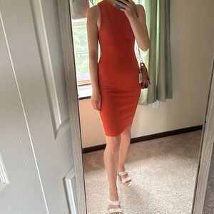 Zara. Size small orange dress. Like new.